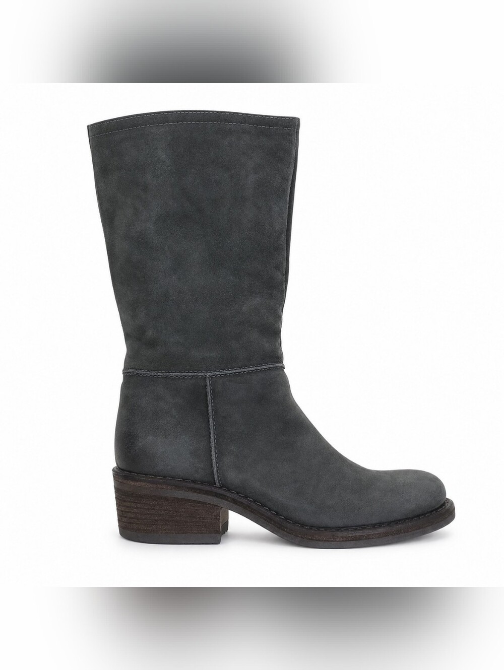 Vic Matie Italian Classic Mid-Calf Suede Boot Charcoal Gray - Women Size 39